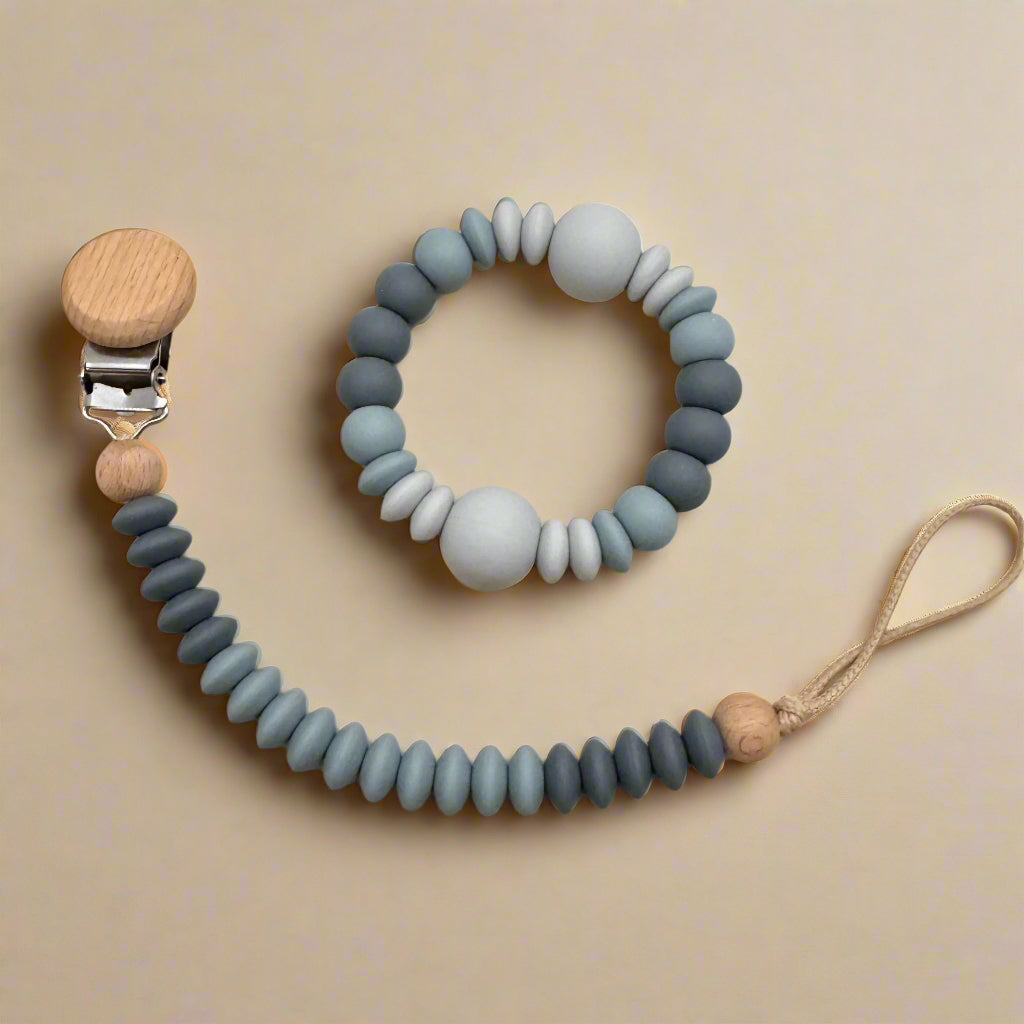 Set ZION Essentiel - Attache tétine et anneau de dentition