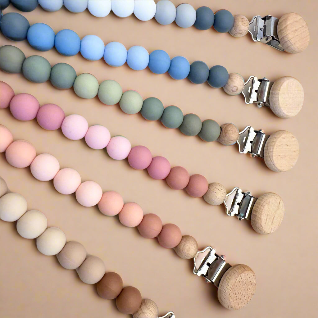 NOVA - Attache tétine bois et silicone