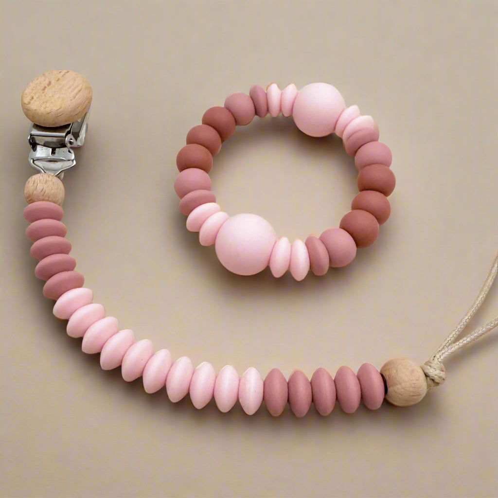 Set ZION Essentiel - Attache tétine et anneau de dentition