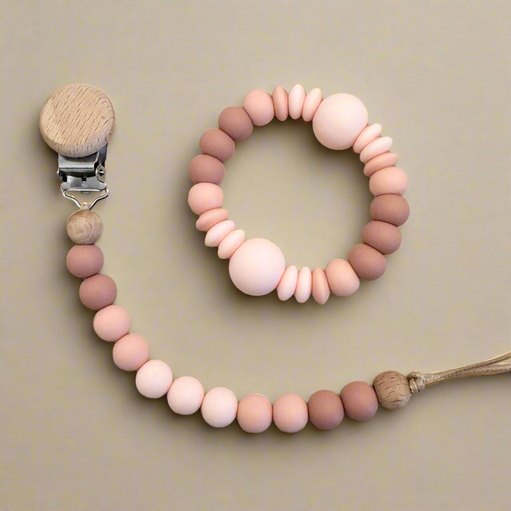 Set NOVA Essentiel - Attache tétine + Anneau de dentition