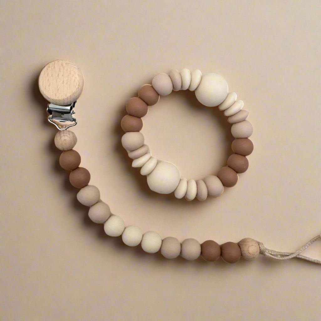 Set NOVA Essentiel - Attache tétine + Anneau de dentition