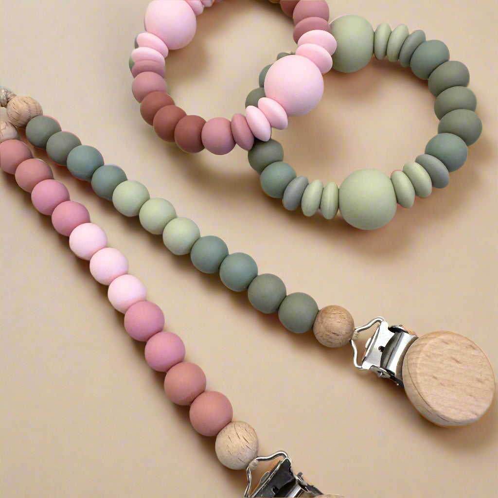 Set NOVA Essentiel - Attache tétine + Anneau de dentition