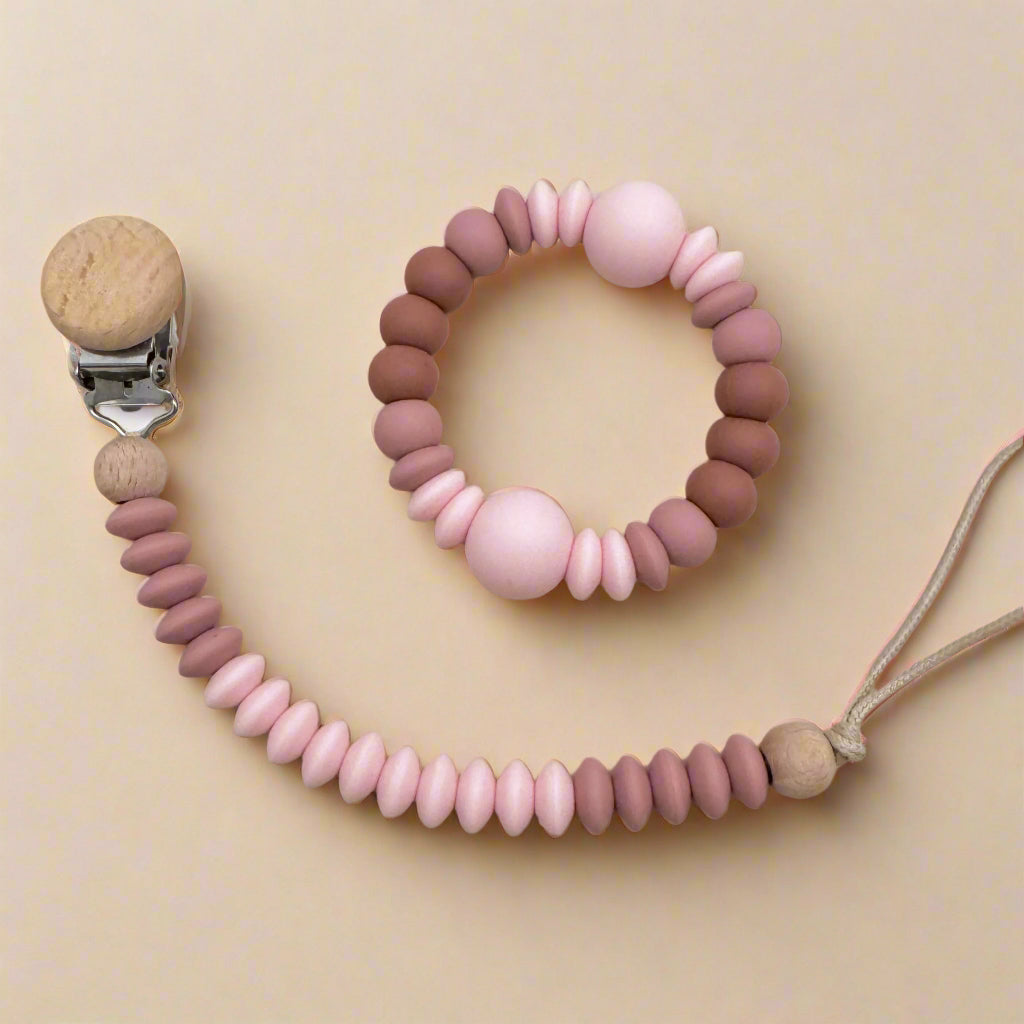 Set ZION Essentiel - Attache tétine et anneau de dentition