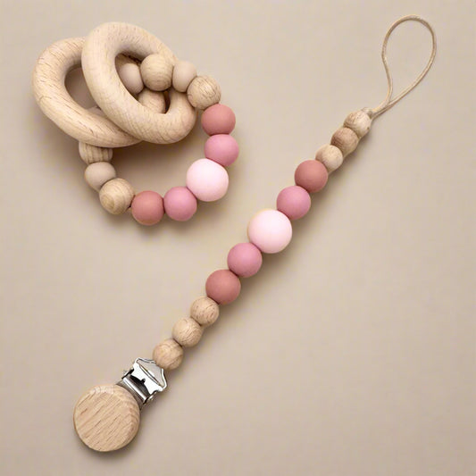 anneau de dentition et attache tétine Gaïa IZAÖ