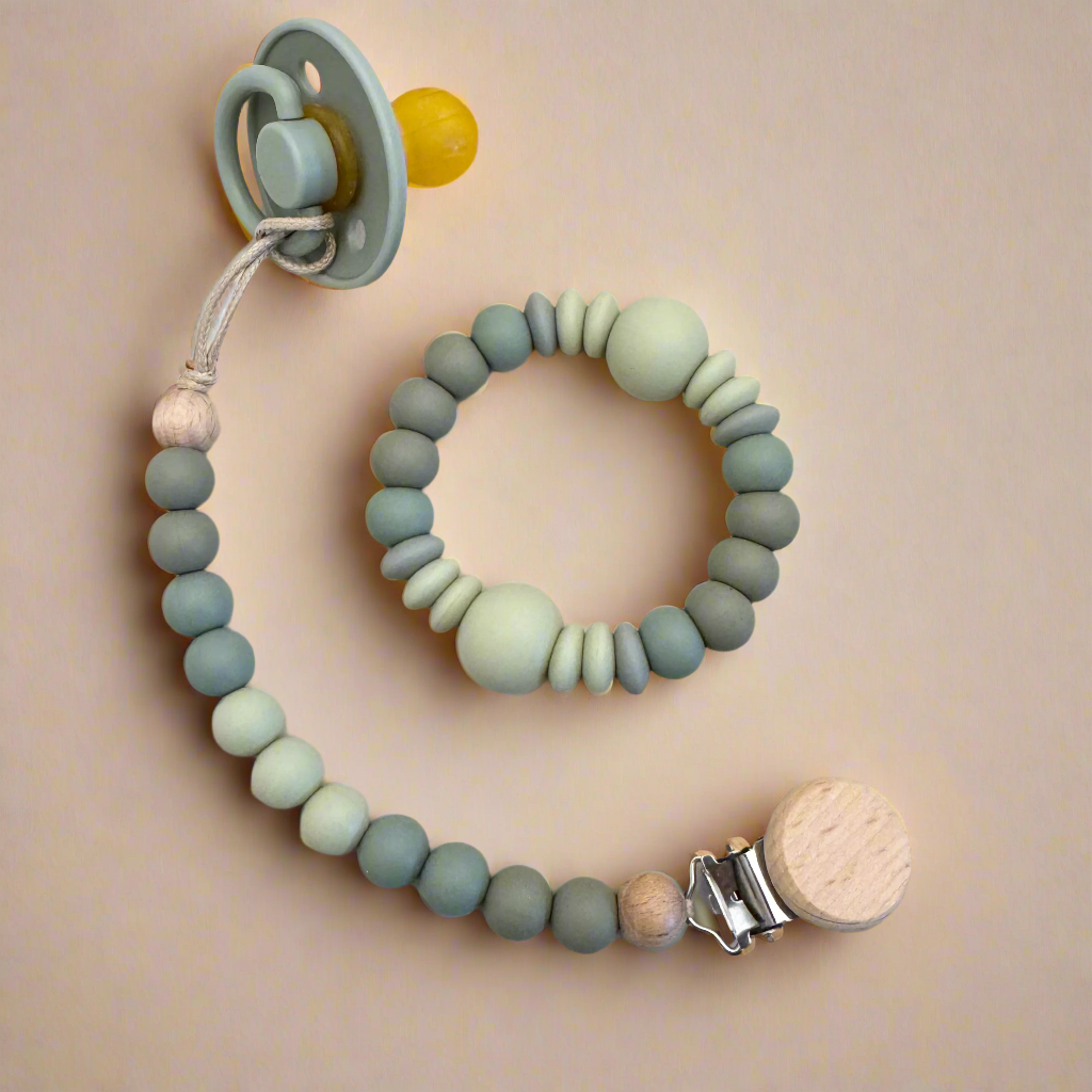 Set NOVA Essentiel - Attache tétine + Anneau de dentition