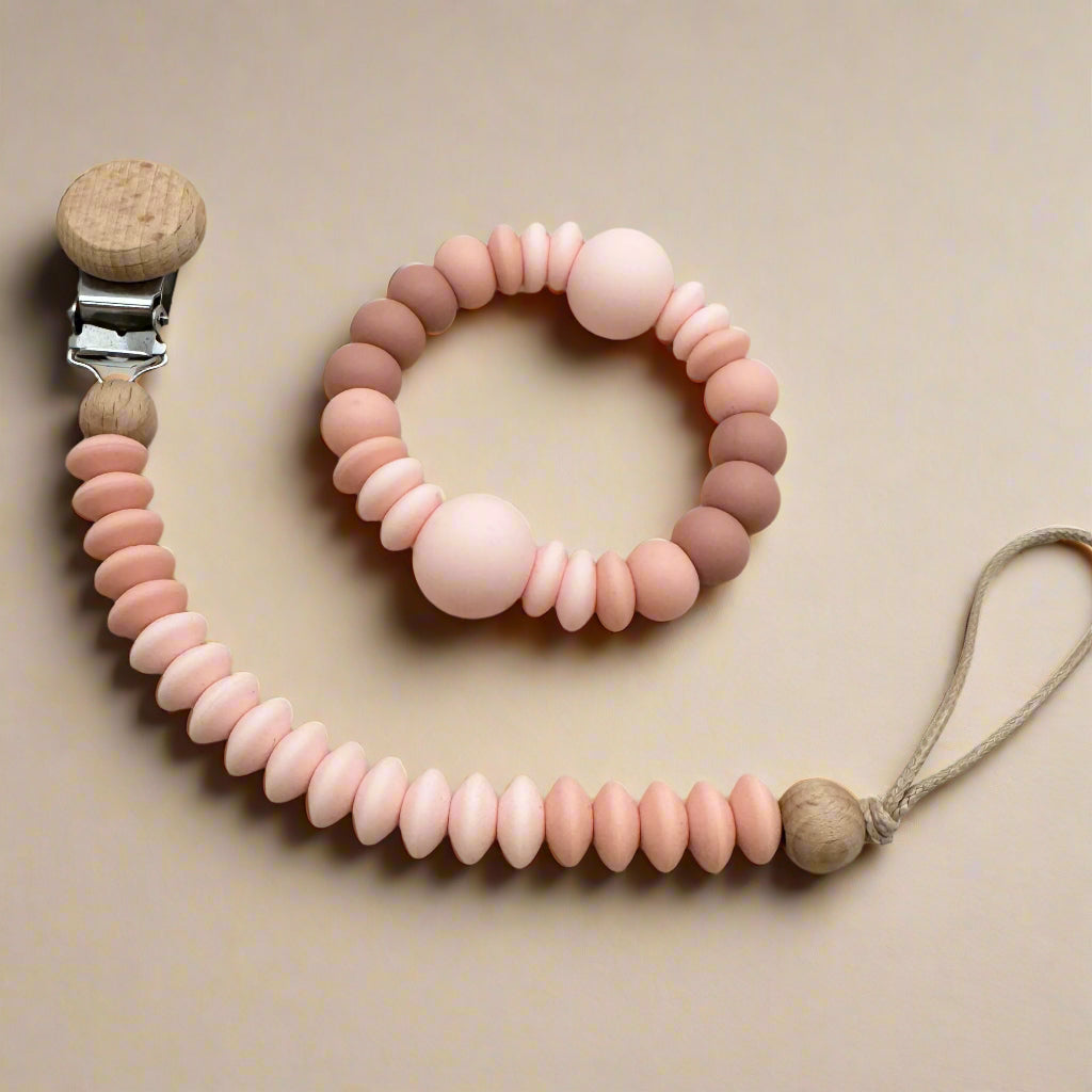 Set ZION Essentiel - Attache tétine et anneau de dentition