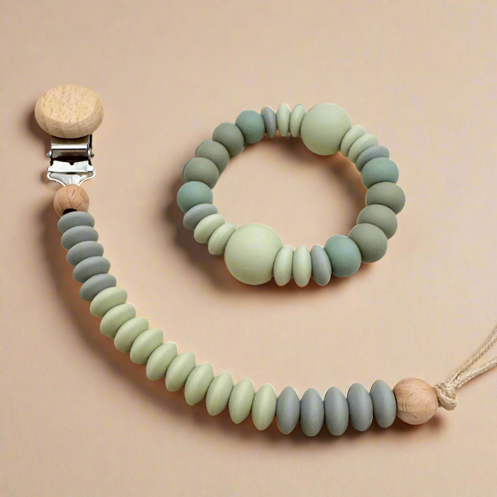 Set ZION Essentiel - Attache tétine et anneau de dentition