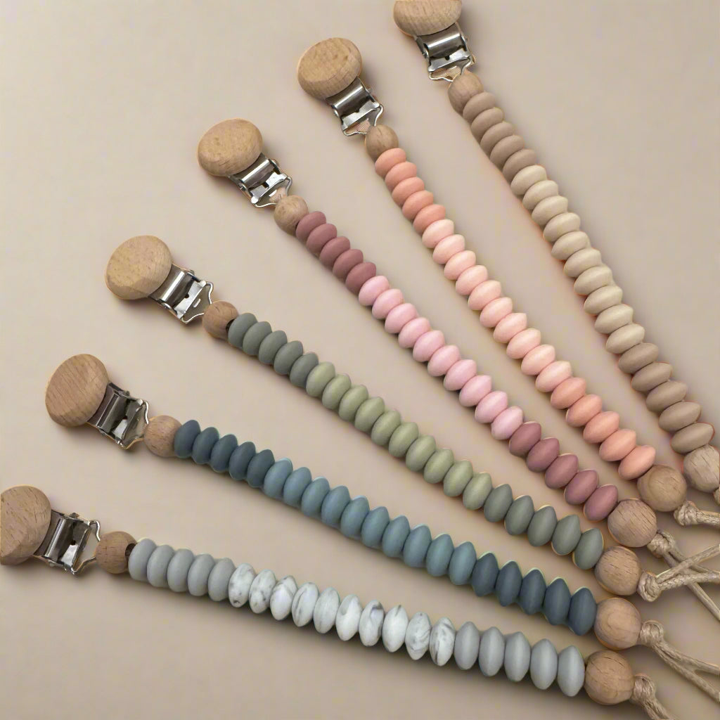 ZION - Attache tétine bois et silicone