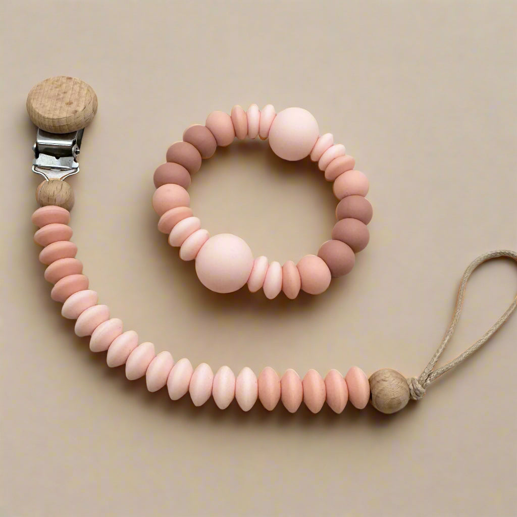 ZION - Attache tétine bois et silicone