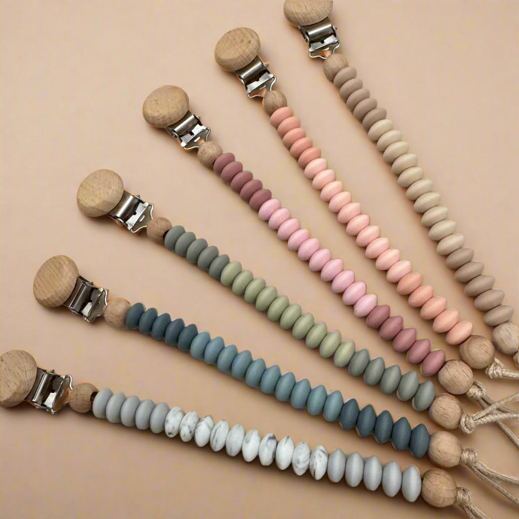 ZION - Attache tétine bois et silicone