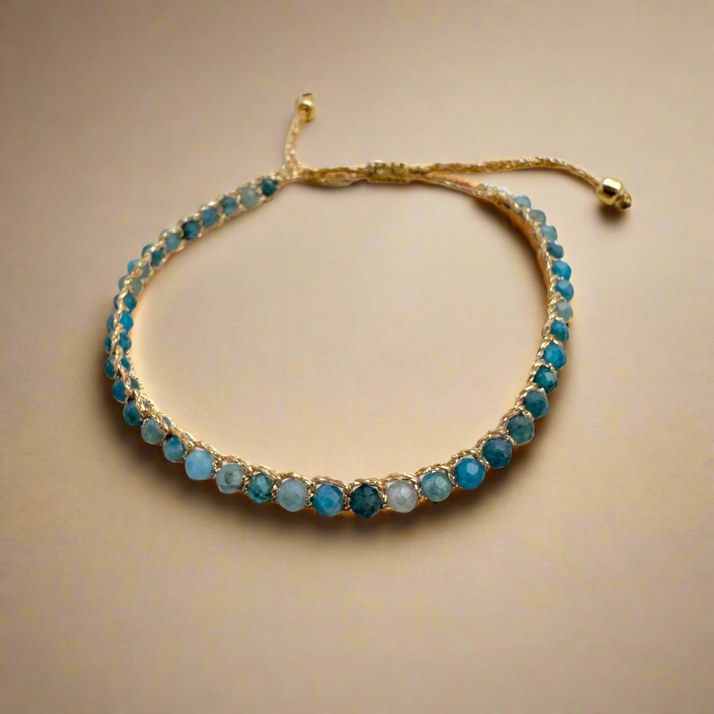 bracelet pierre semi précieuse ajustable adulte