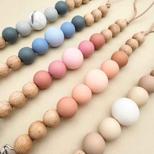 GAIA - Attache tétine bois et silicone