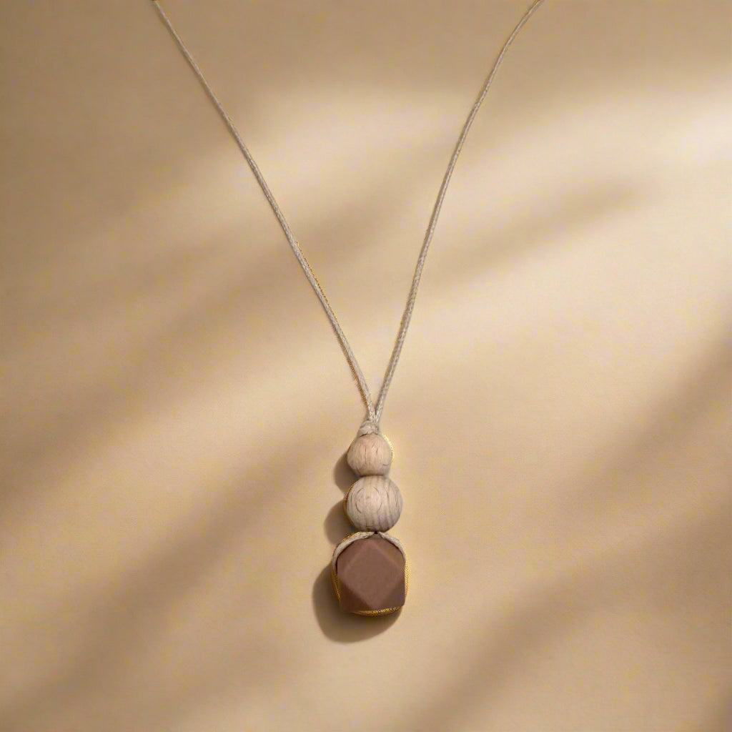 collier Montessori silicone bois