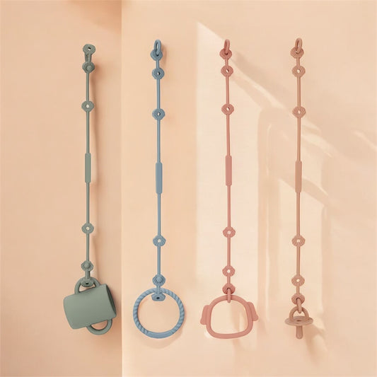 Attache silicone bébé pour éviter les chutes de jouets,