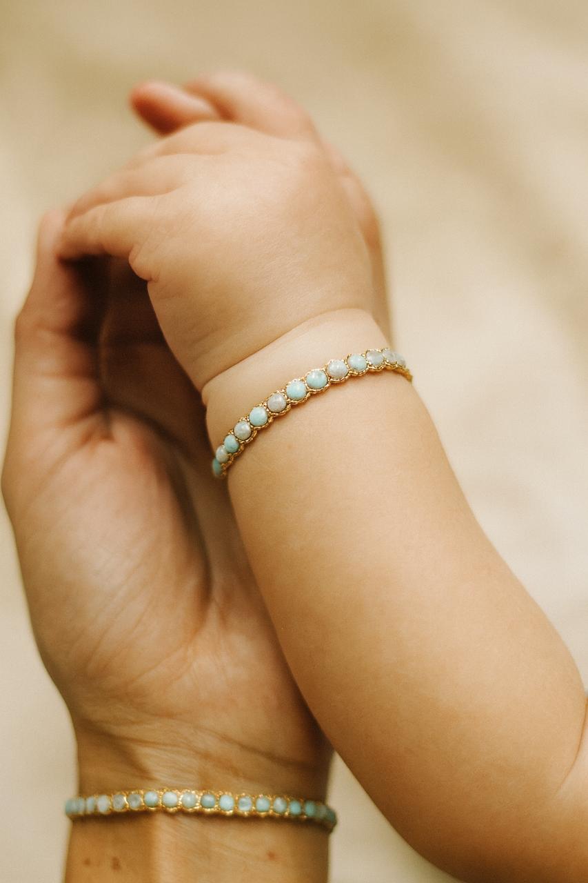 Duo Maman & Bébé – Bracelet en pierre naturelle | Cadeau fête des mères