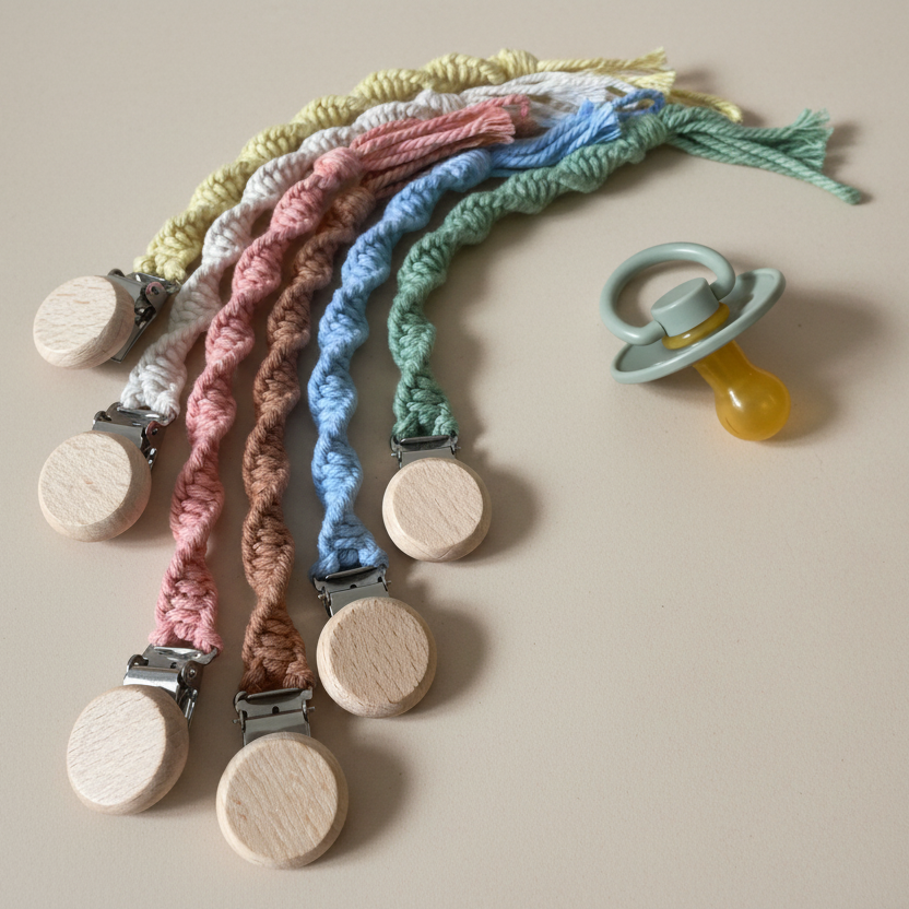 attache tetine cotton couleur