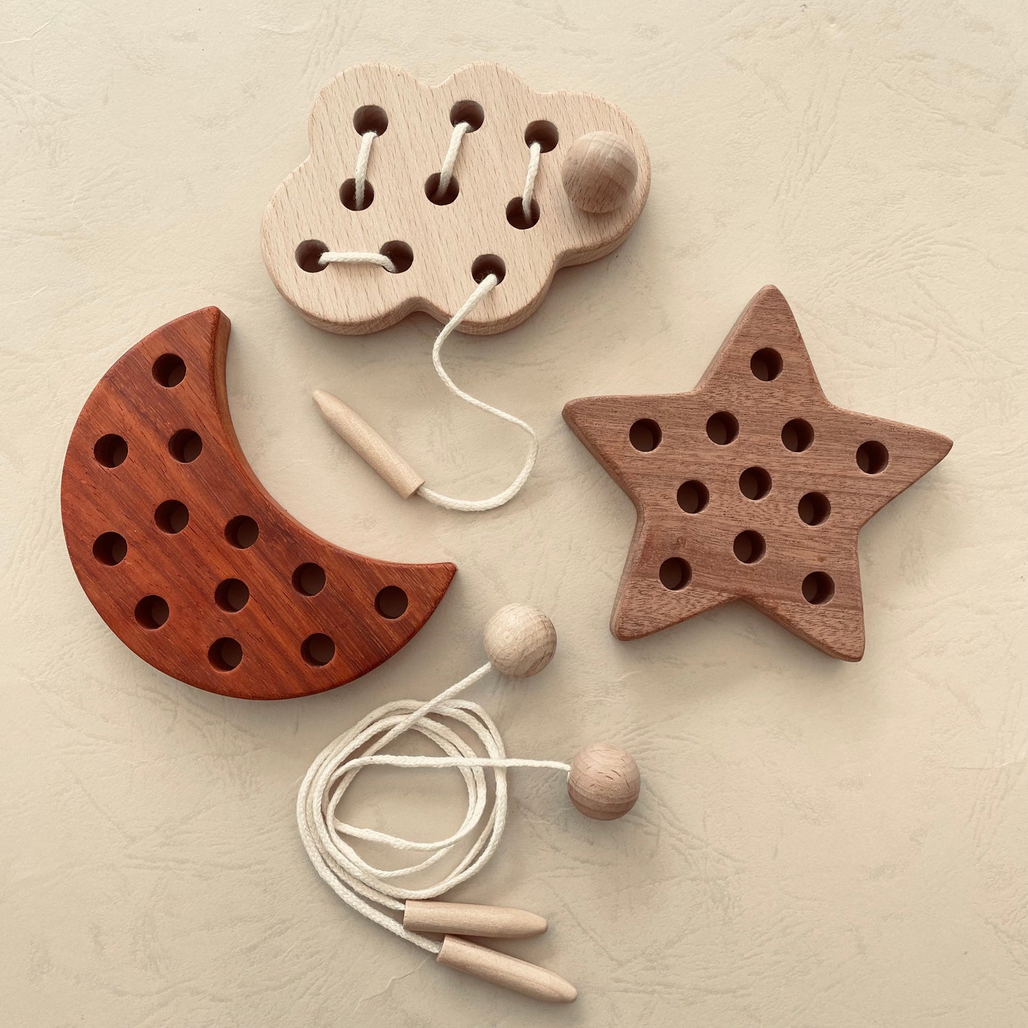 Montessori game threading board set