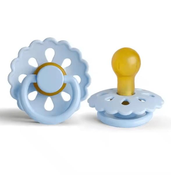 tetine fleur latex naturel bleu