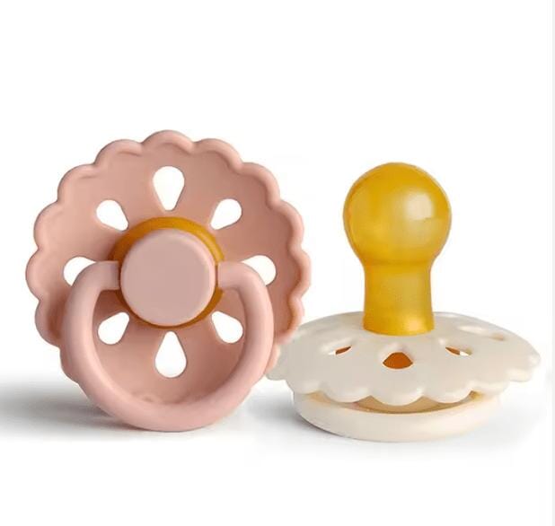 tetine fleur latex naturel couleur beige rose